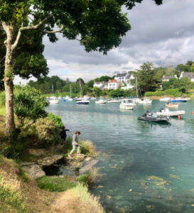 Vue sur la ria de Doëlan depuis la rive droite